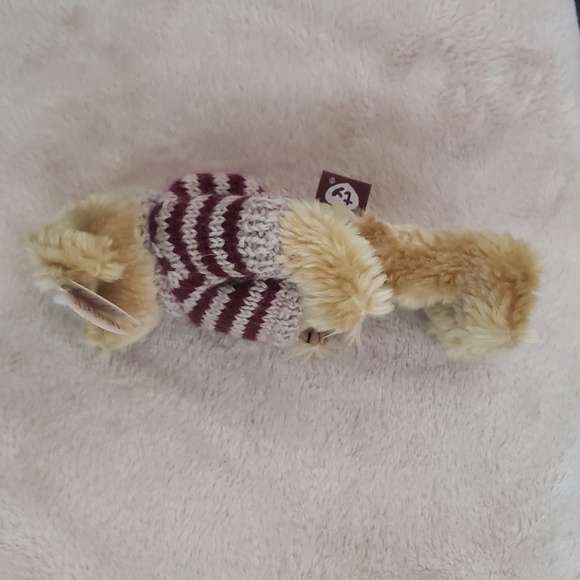 Chelsea, 9" Ty Attic Treasure Teddy Bear 🧸 Red/Beige Striped Sweater, NWT - Picture 9 of 11